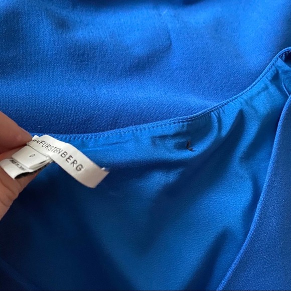 Diane von Furstenberg Bevin Blue Sheath Dress sz 0 - Picture 9 of 14